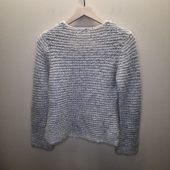 NWOT. J. Jill Women's Textured Gray TISSUE Sweater SMALL - Picture 6 of 7